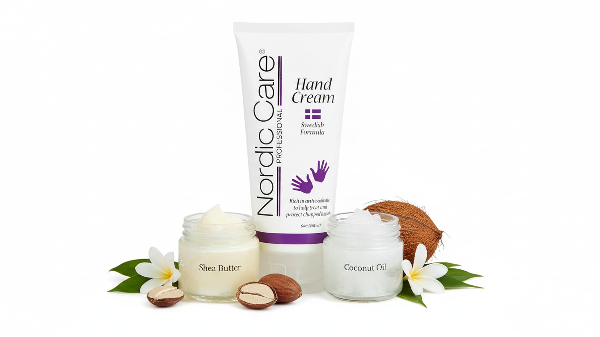 Nordic Care Hand Cream, 6 oz. | Shea Butter Hand Lotion for Dry Hands and Cracked Skin | Paraben & Lanolin-free | Essential Oils, Vitamin A & E, Squalane & Lavender Nordic Care Au supplements