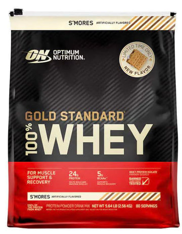 Optimum Nutrition Gold Standard 100% Whey Protein Powder, S'More Flavor, 5 Pound Optimum Nutrition Au supplements