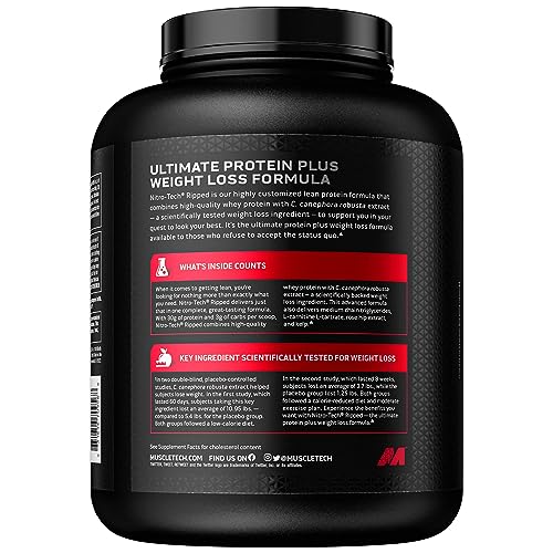 MuscleTech Nitro-Tech Ripped Lean Whey Protein Powder Whey Protein Isolate Weight MuscleTech Au supplements