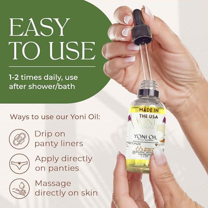 Natural Yoni Oil, Mint Fresh Feminine Care Oil, Reduces Odor, Restores pH Balance, All Natural, Herbal Yoni Quality Seamoss and Yoni OilUS supplements