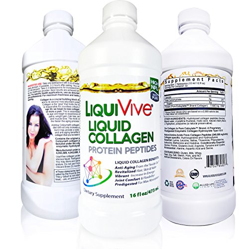 LiquiVive Liquid Collagen Protein Peptides Concentrate | Pure Hydrolyzed Super Multi Collagen Life Miracle Au supplements