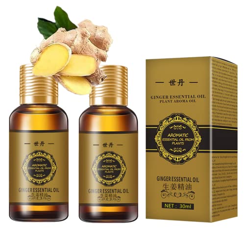 (2pc 60ml) Belly Drainage Ginger Oil, Slimming Tummy Ginger Oil, Ginger Oil Drainage Massage YG LianKaiAU supplements