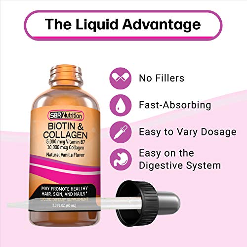 SBR Nutrition Biotin and Collagen Liquid Drops Daily Food Supplement, Vitamins SBR Nutrition Au supplements