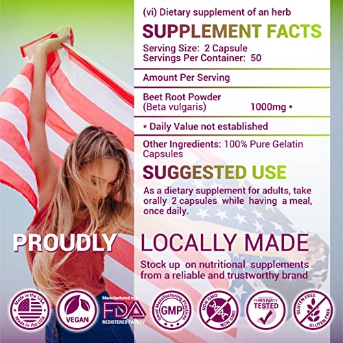 HERBALICIOUS Beet Root Capsules - Herbal Supplement for Athletic Performance HERBALICIOUS Au supplements