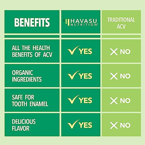 HAVASU NUTRITION Organic Apple Cider Vinegar Gummies with The Mother | Metabolism Stomach Control & Energy Support | Vegan & Non-GMO Natural Apple Flavor | 30 Count HAVASU NUTRITION Au supplements
