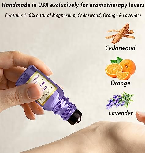 Calm Magnesium Roller Lavender Orange Cedarwood Essential Oil Roll On Calming Aromatherapy Self Care New Miuz Au supplements
