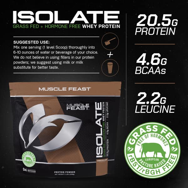 Muscle Feast Grass-Fed Whey Protein Isolate, All Natural Hormone Free Pasture Raised Muscle Feast Au supplements
