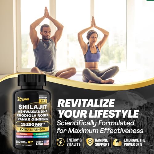 Zoyava Shilajit 9000MG Radiant Health Blend Ashwagandha 2000MG Rhodiola Rosea Zoyava Au supplements