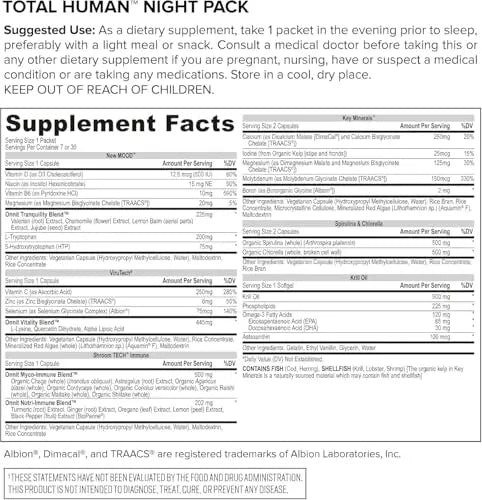ONNIT Total Human Adult Multivitamin Dietary Supplement Comprehensive Capsule Packs with Day and Night Support ONNIT Au supplements