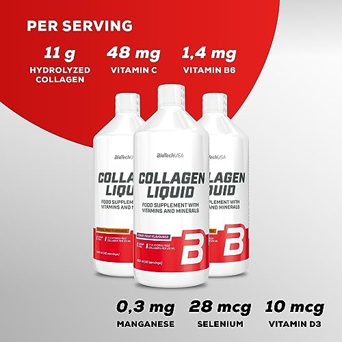 BioTechUSA Collagen Liquid, Flavored Dietary Supplement Drink with Collagen, Vitamins BioTechUSA Au supplements
