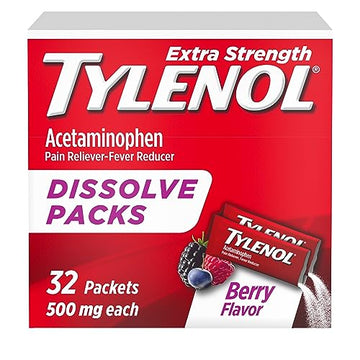 Tylenol Extra Strength Dissolve Packs, 500 mg Acetaminophen Pain Reliever & Fever Reducer Tylenol Au supplements