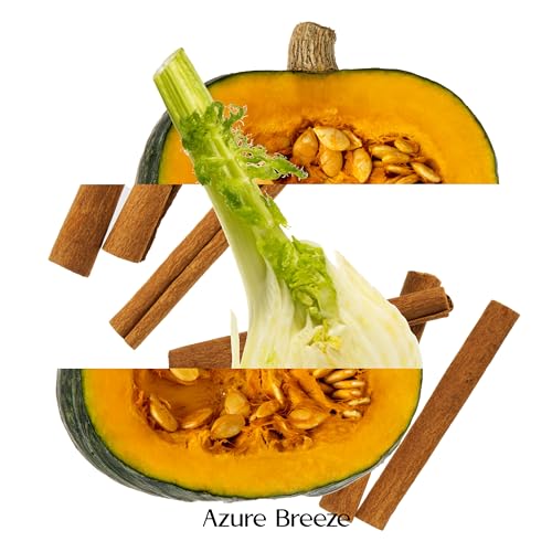 Pumpkin Scented Candles for Home - 12 oz, 70 Hours Burning - Natural Essential Oils & Soy Wax Azure Breeze Au supplements