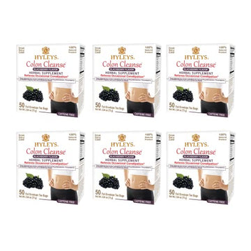 Hyleys Colon Cleanse Tea Blackberry Flavor - 50 Tea Bags (6 Pack - 300 Tea Bags Total) HYLEYS Au supplements