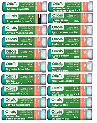 OLLOIS Homeopathy 20-Remedy Starter Kit (Organic & Lactose-Free OLLOÏS Au supplements