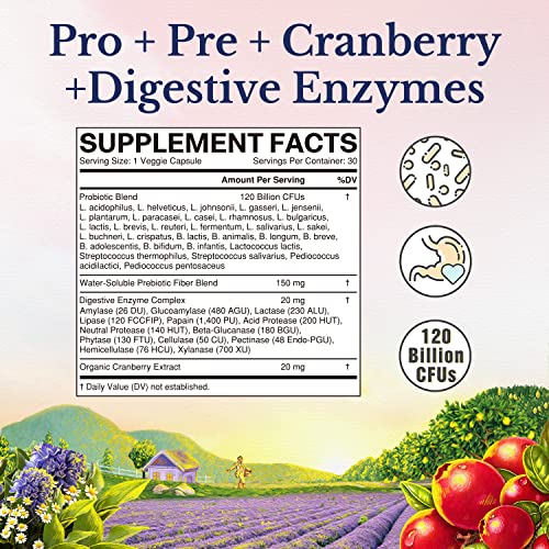 VITALITOWN Women's Probiotics 120 Billion CFUs 1 Daily, 30 Strains, with Prebiotics VITALITOWN Au supplements
