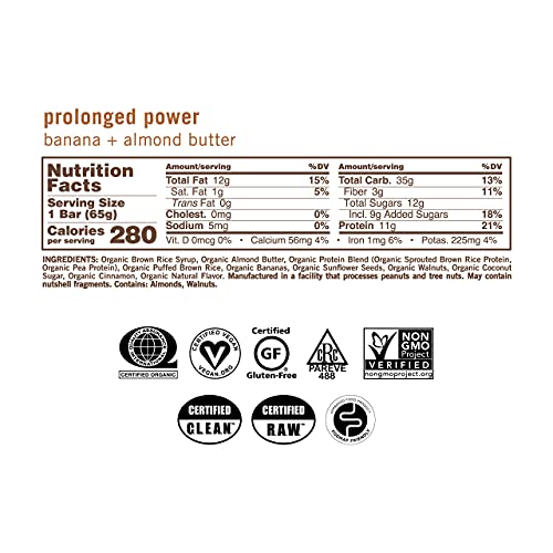 GoMacro MacroBar Organic Vegan Protein Bars - Banana + Almond Butter, (2.3 Ounce Bars GoMacro Au supplements