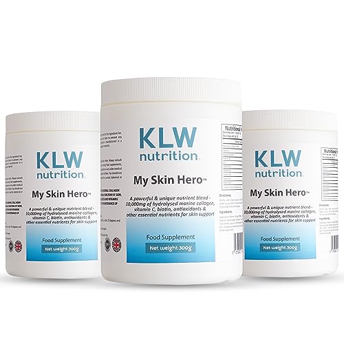 Marine Collagen Powder 10,000mg - with Vitamin C, Zinc, Biotin, Hyaluronic Acid - No fillers, sweeteners or additives KLW Nutrition Au supplements