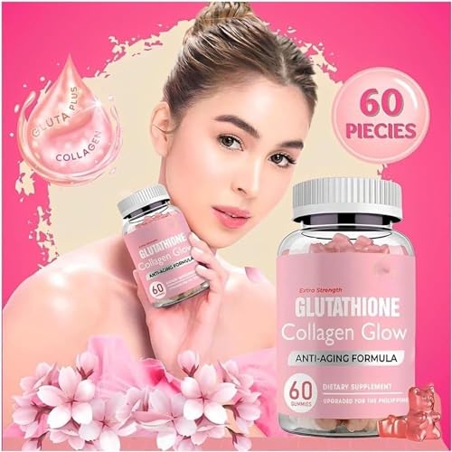 Glutathione Collagen Gummies,Glutathione Collagen Glow Gummies for Dark Spot,60 Pieces NNOVAT Au supplements