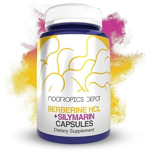 Nootropics Depot Berberine HCL + Silymarin Capsules | 500mg + 90mg | 180 Count Nootropics Depot Au supplements