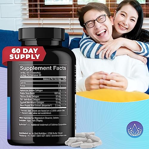 DR EMIL NUTRITION Multi Collagen Pills - 180 Capsules - Collagen Supplements to Support DR EMIL NUTRITION Au supplements
