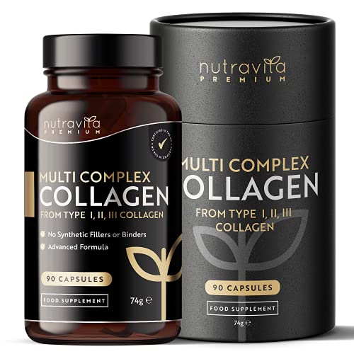 Premium Multi Collagen Protein Capsules with Type I, II, III - Includes Hydrolysed Grass Nutravita Au supplements