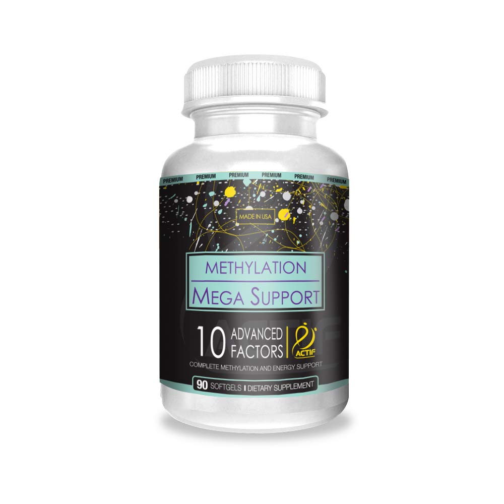 ACTIF Methylation Mega Support with 10 Advanced Factors and Organic Folate – 100% Natural, Non-GMO, 90 Count ACTIF Au supplements
