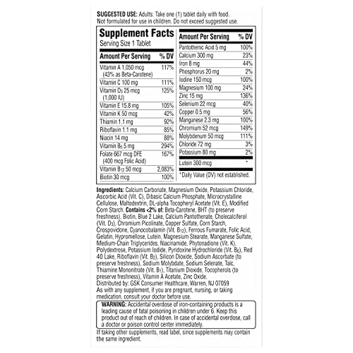 Centrum Silver Women's Multivitamin for Women 50 Plus, Multivitamin/Multimineral Supplement with Vitamin D3, B Vitamins, Non-GMO Ingredients Centrum Au supplements