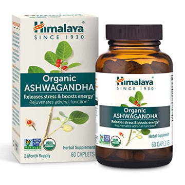 Himalaya Organic Ashwagandha, 60 Day Supply, Herbal Supplement for Stress Relief Himalaya Au supplements