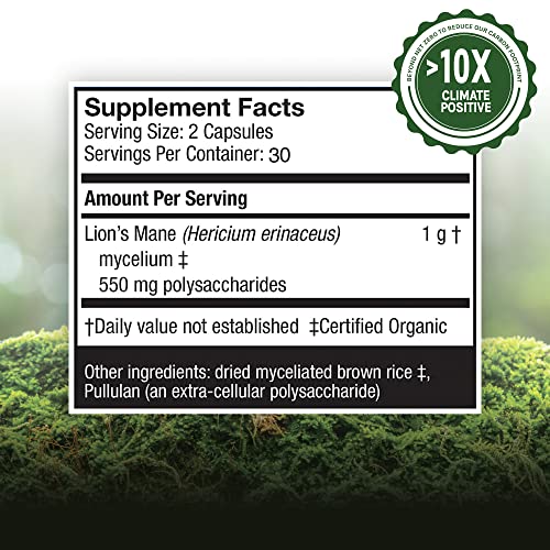 Host Defense, Lion's Mane Capsules, Promotes Mental Clarity, Focus and Memory Host Defense Au supplements