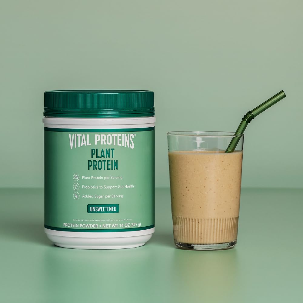 Vital Proteins Collagen Peptides Powder, 9.33 oz Unflavored + 14 oz Unsweetened Plant Vital Proteins Au supplements
