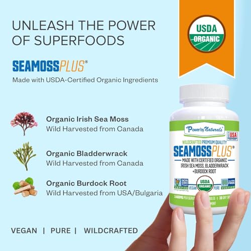 Power By Naturals Sea Moss Plus - USDA Certified Organic Wildcrafted Irish Power By Naturals Au supplements