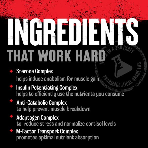 Animal M-Stak - Muscle Builder and Anabolic Mass Gainer Supplement for Bodybuilding - Lean Muscle Growth, Amino Complex and Pre Workout Energy, 21 Packs Animal Au supplements