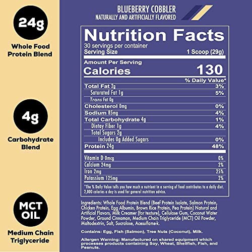 REDCON1 MRE Lite Whole Food Protein Powder, Blueberry Cobbler - Low Carb & Whey REDCON1 Au supplements