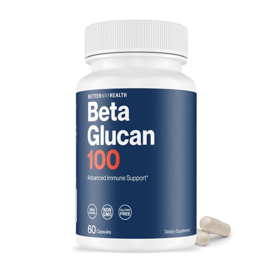 Better Way Health™ - Advanced Immune Readiness - Highly Purified 1,3/1,6 Beta Glucan 100 - Clinically Tested Immune Defense - 100mg/60 Capsules Better Way HealthAu supplements