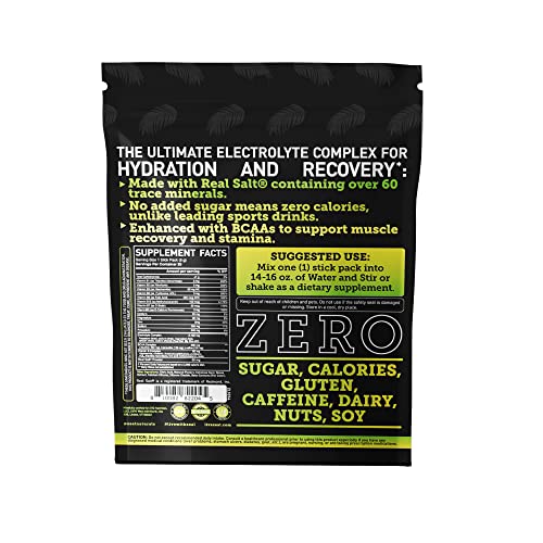 Enhanced Electrolyte Powder Stick Packs (Lemon Lime - 20 Packets) Sugar Free Zeal Naturals Au supplements