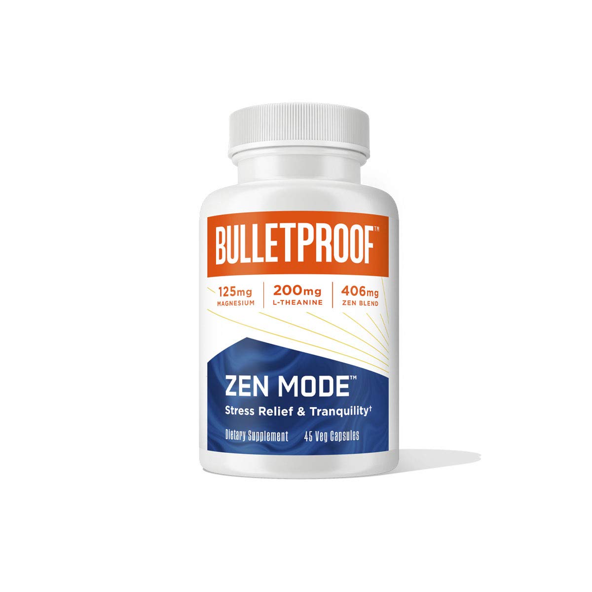 Bulletproof Zen Mode Stress Relief and Tranquility Capsules, 45 Count, Supplement for Calm and Relaxation Bulletproof Au supplements