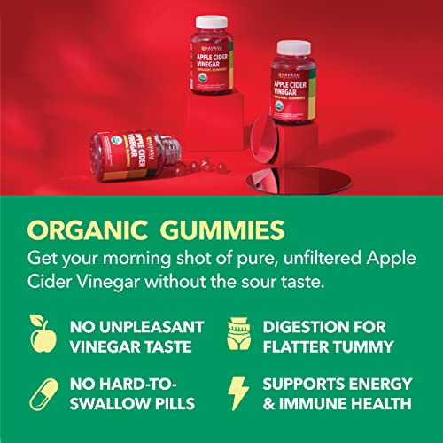 HAVASU NUTRITION Organic Apple Cider Vinegar Gummies with The Mother | Metabolism Stomach Control & Energy Support | Vegan & Non-GMO Natural Apple Flavor | 30 Count HAVASU NUTRITION Au supplements