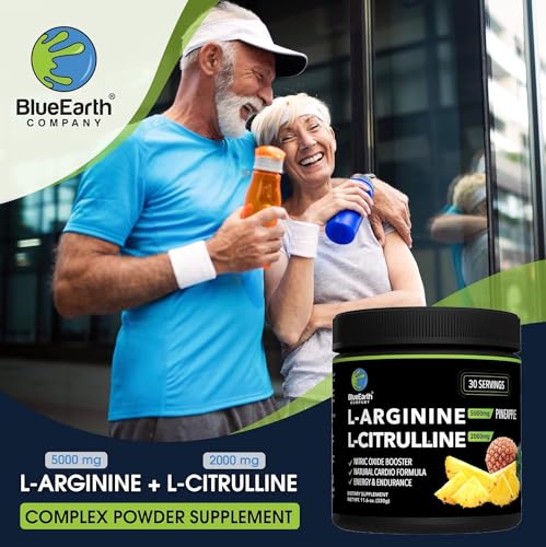 BlueEarth Company L-Arginine 5000mg + L-Citrulline Complex Powder Supplement Drink BlueEarth Company Au supplements