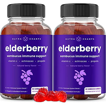 Elderberry Gummies | Sambucus Elderberry Gummies for Adults & Kids | Vitamin C NutraChamps Au supplements