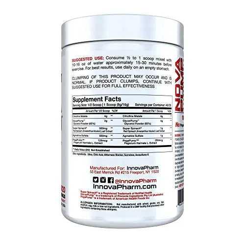 InnovaPharm NOVAPUMP (Unflavored) 320 Grams InnovaPharm uk supplements
