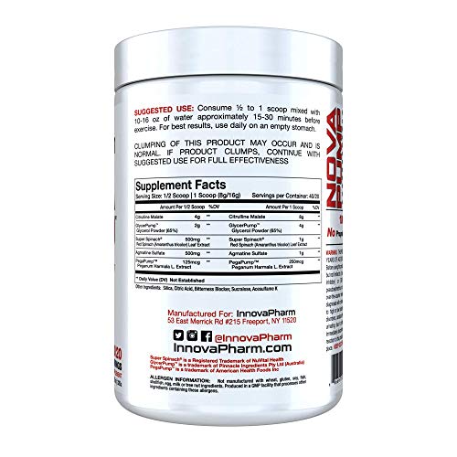 InnovaPharm NOVAPUMP (Unflavored) 320 Grams InnovaPharm Au supplements