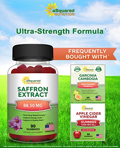 Saffron Gummies - Saffron Extract Supplement - Pure Gummy Supplements Alternative aSquared Nutrition Au supplements