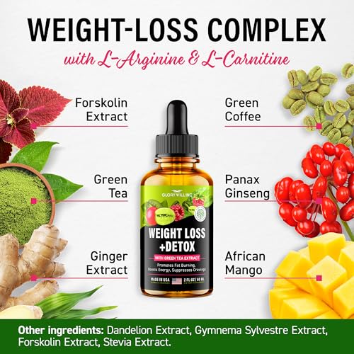 Glory Will Inc Weight Loss Drops Natural Detox Made in USA - Diet Drops for Fat Loss healthsupps.co.uk Au supplements