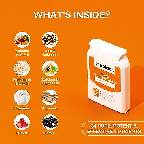 Puro Multivitamin - 34 Multivitamins & Minerals - Daily Complex for Men & Women Purolabs Au supplements