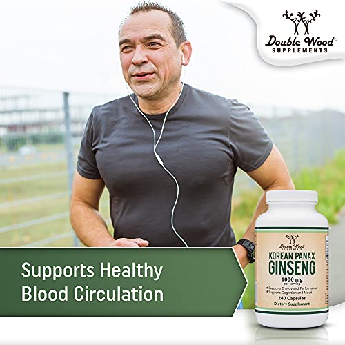 Ginseng Capsules (Korean Red Ginseng Extract, Panax Ginseng 10% Ginsenosides) Double Wood Supplements Au supplements