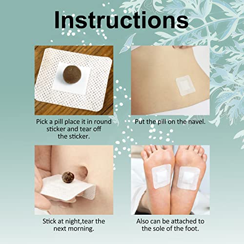Mugwort Stickers, 40PCs Mugwort Navel Stickers - Parches para Bajar de Peso Rapido ALIVO Au supplements