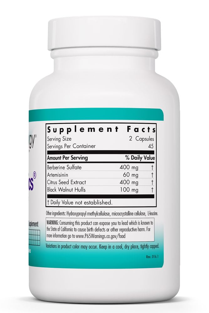 Nutricology TriBiotics - Berberine Artemisinin Botanical Blend - Gastrointestinal Support - Hypoallergenic - 45 Servings - 90 Capsules Allergy Research Group Au supplements