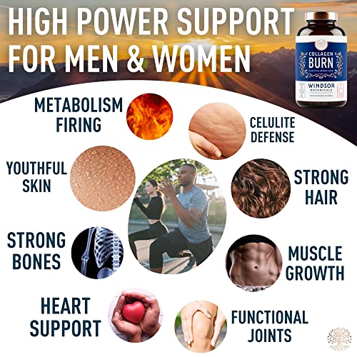 Thermogenic Multi Collagen Burn Capsules - Hydrolyzed Multi Collagen Complex Types WINDSOR BOTANICALS Au supplements