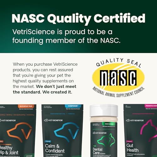 VetriScience Ultimate Strength Healthy Hip & Joint Chews, GlycoFlex Glucosamine, Chondroitin and Green-Lipped Mussel Joint Support Supplement for Dogs, Soothe Joint Discomfort, Duck, 120 Count VETRISCIENCE Au supplements