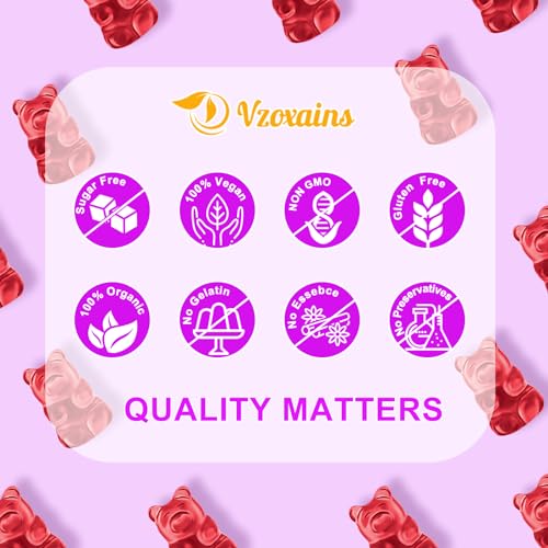 VZOXAINS 2 Pack Saffron Supplement Gummies, Sugar Free Saffron Extract with Magnesium VZOXAINS Au supplements